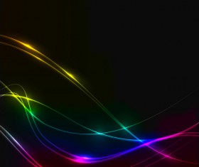 Colorful waves art vector background