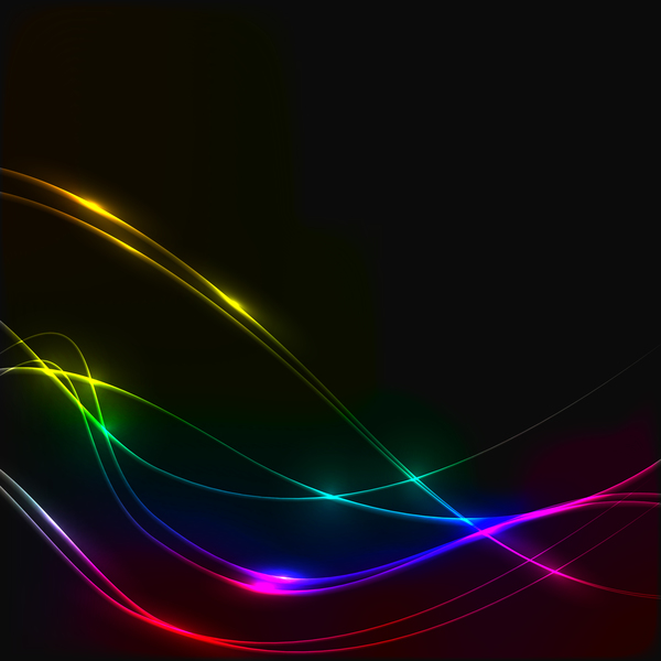 Colorful waves art vector background