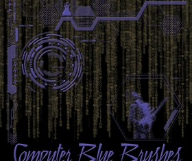 Computer Blue Photoshop Brushes