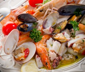 Coveted Delicious Seafood Salad Stock Photo 01