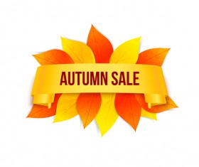 Creative autumn sale labels design vectors 01
