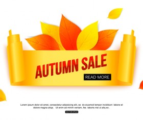 Creative autumn sale labels design vectors 05