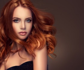 Curly hair beautiful young woman Stock Photo 07