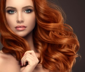 Curly hair beautiful young woman Stock Photo 08