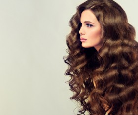 Curly hair beautiful young woman Stock Photo 12