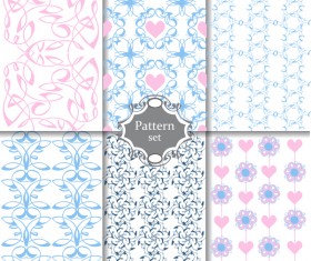 Cute Pink and blue patterns seamless texture for paper or scrap booking vector