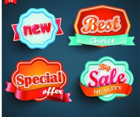 Cute special offer with sale labels vector