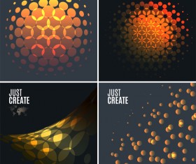 Dark color tech background illustration vector 02