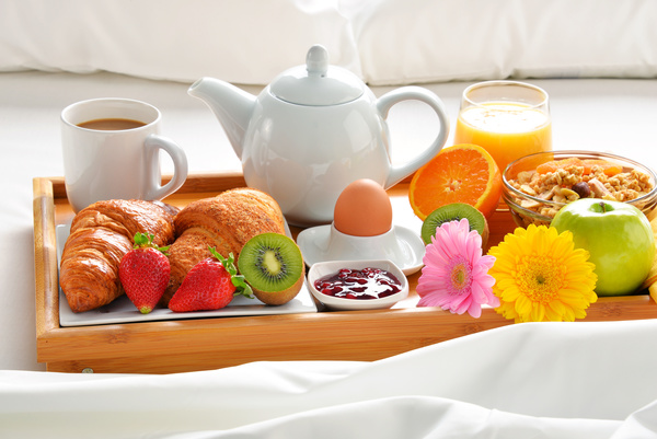 Delicious breakfast in the tray Stock Photo 01