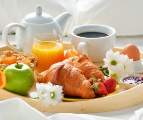 Delicious breakfast in the tray Stock Photo 03