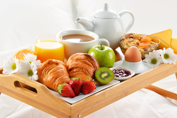 Delicious breakfast in the tray Stock Photo 05