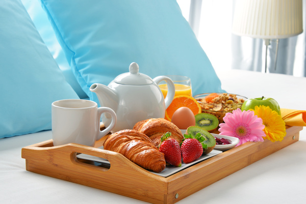 Delicious breakfast in the tray Stock Photo 08