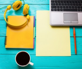 Desktop on the coffee with tablet Stock Photo 03