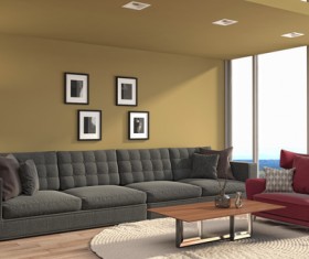 Different styles of stylish indoor living room Stock Photo 04