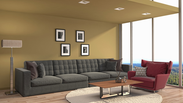 Different styles of stylish indoor living room Stock Photo 04