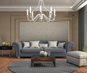 Different styles of stylish indoor living room Stock Photo 07