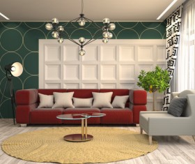 Different styles of stylish indoor living room Stock Photo 09