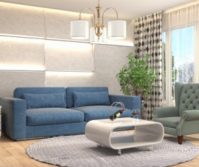 Different styles of stylish indoor living room Stock Photo 10