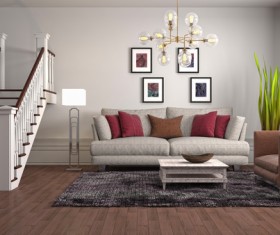 Different styles of stylish indoor living room Stock Photo 13