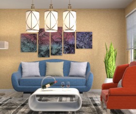 Different styles of stylish indoor living room Stock Photo 14