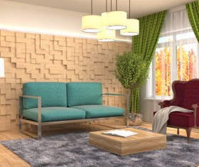 Different styles of stylish indoor living room Stock Photo 20