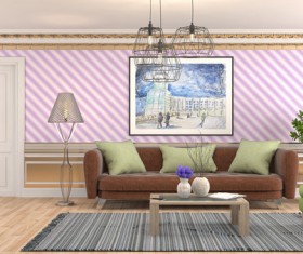 Different styles of stylish indoor living room Stock Photo 21