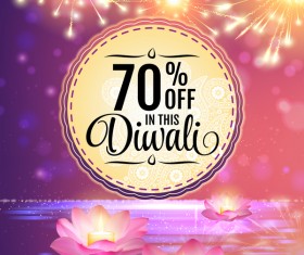 Diwali festival sale discount background vector 01