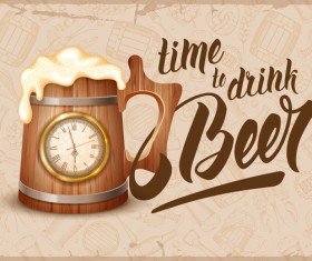 Drink beer vector background