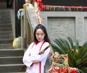 Eastern Han costume according to beauty Stock Photo