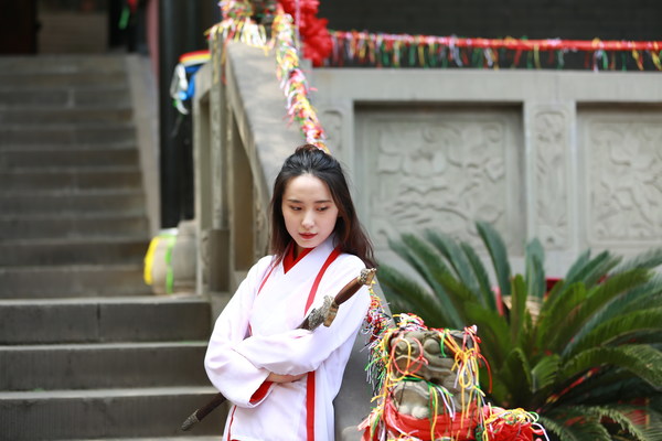 Eastern Han costume according to beauty Stock Photo