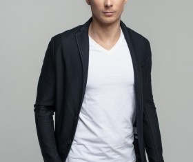 Elegant handsome young male model Stock Photo 03