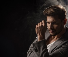 Elegant handsome young male model Stock Photo 07