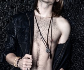 Elegant handsome young male model Stock Photo 01