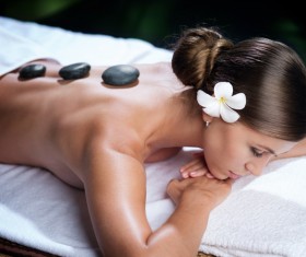 Enjoy a massage and aromatherapy woman Stock Photo 06