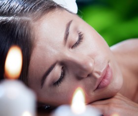 Enjoy a massage and aromatherapy woman Stock Photo 07