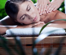 Enjoy a massage and aromatherapy woman Stock Photo 08