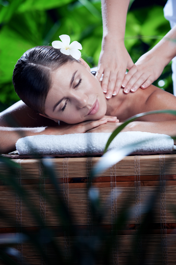 Enjoy a massage and aromatherapy woman Stock Photo 08