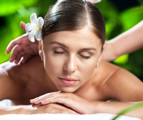 Enjoy a massage and aromatherapy woman Stock Photo 09