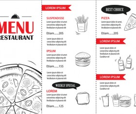 Fast food restaurant menu vectors 01