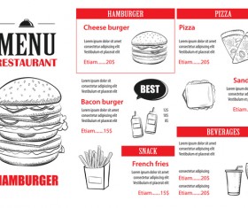 Fast food restaurant menu vectors 02