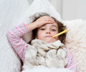 Fever and cold children Stock Photo 02