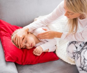 Fever and cold children Stock Photo 03