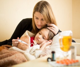 Fever and cold children Stock Photo 05