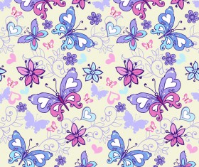 Blue floral ornaments pattern seamless vector free download