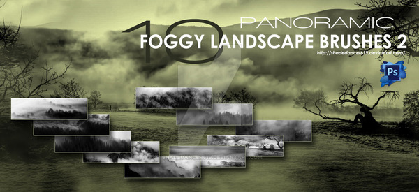 Foggy Landscapes Photoshop Brushes