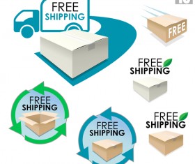 Free shopping box vector