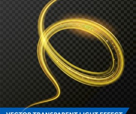 Golden light effect illustration vector