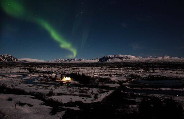 Gorgeous northern lights Stock Photo