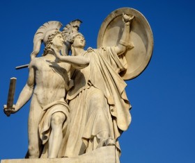 Greek monument Stock Photo