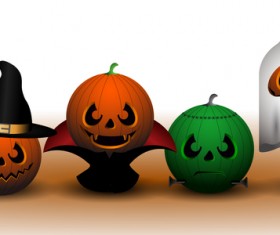 Halloween Pumpkin Ghosts vector material